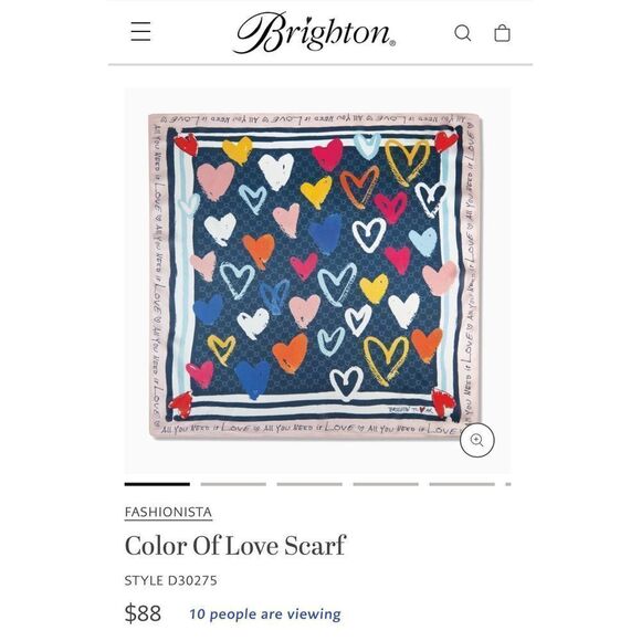 Brighton All You Need Is Love Scarf - Picture 1 of 6